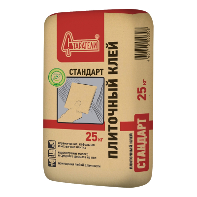 Клей плиточный "Стандарт" Старатели, 25кг
